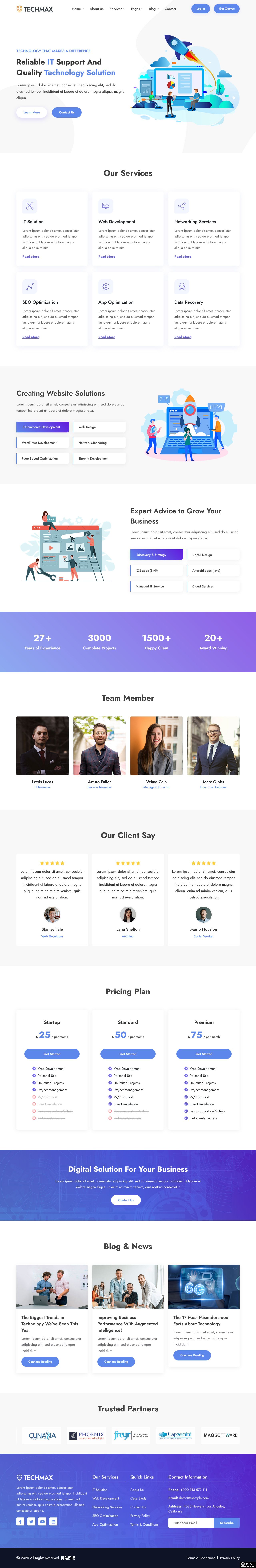 网络IT技术服务公司网站模板