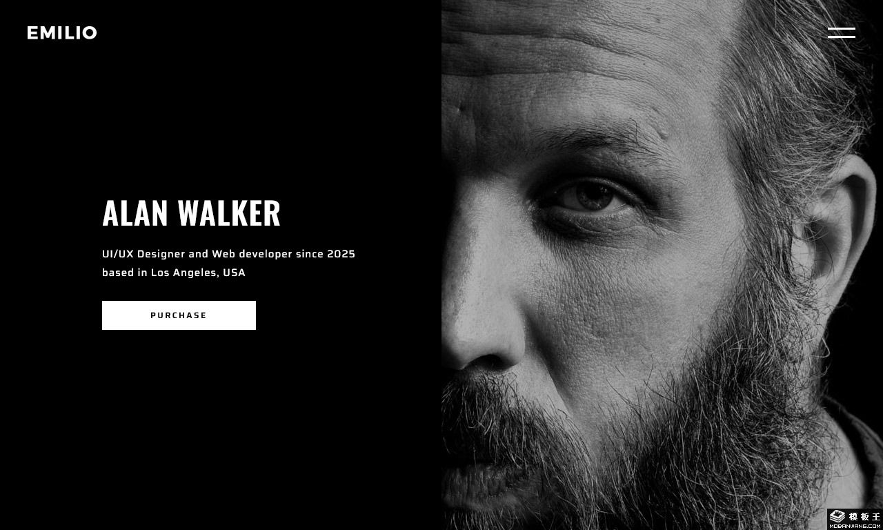 黑色简约个人工作室作品网站模板