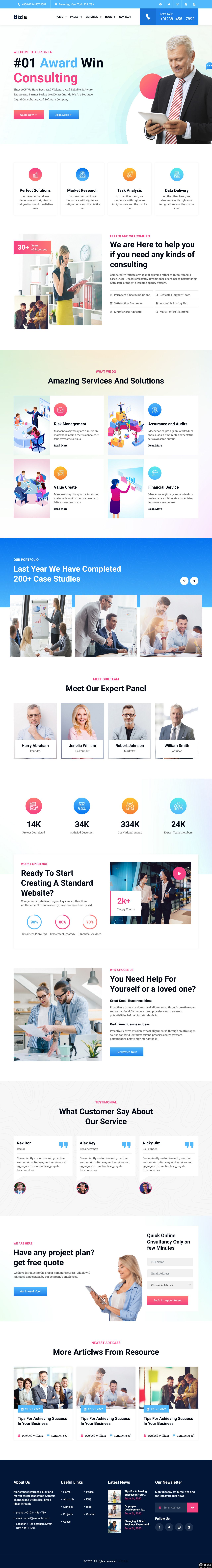 商业风险管理咨询网站模板