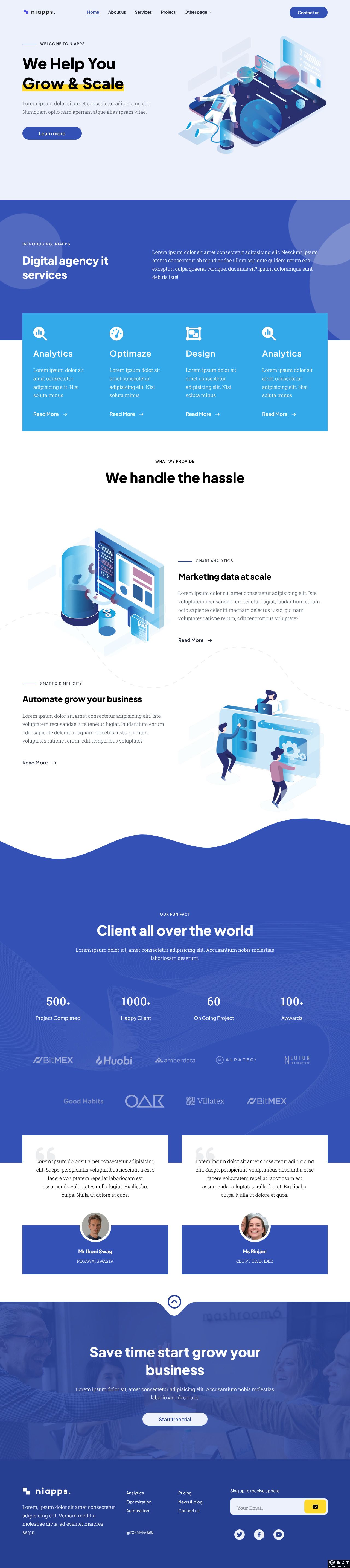 数字增长业务拓展服务网站模板