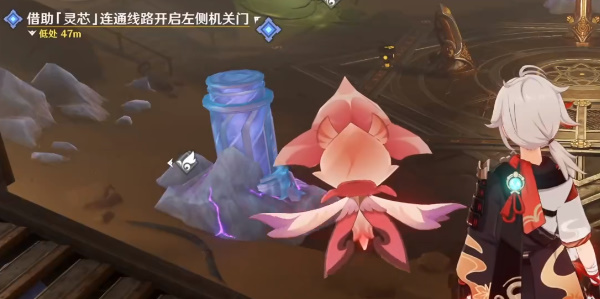 原神3.6版本怎么借助灵芯连通线路开启左侧机关门