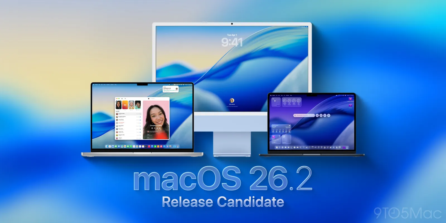 苹果 macOS 26.2 Tahoe 正式发布：新增屏幕补光灯、雷雳 5 集群等