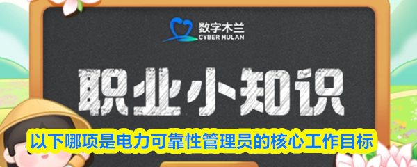 以下哪项是电力可靠性管理员的核心工作目标