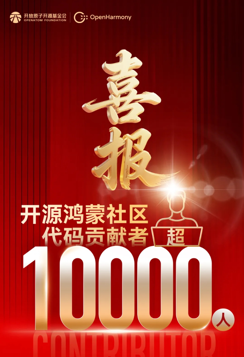 开源鸿蒙社区代码贡献者突破万人