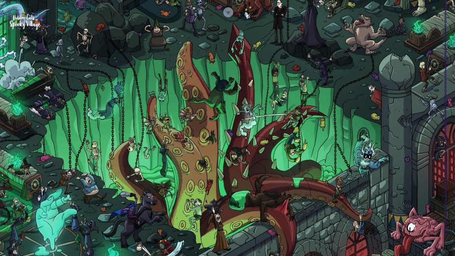 隐藏在幽灵村的猫绿色版