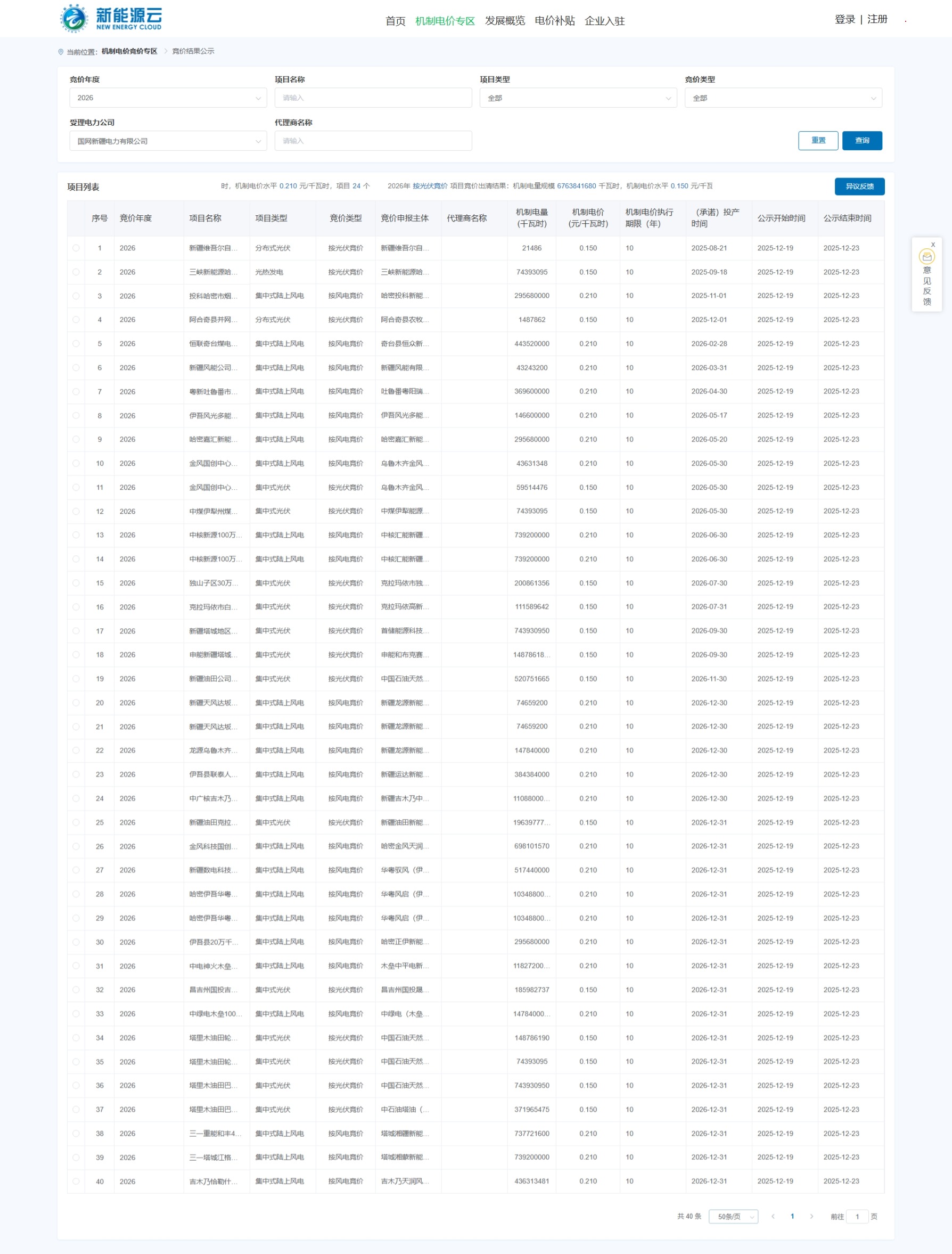 新疆2026年机制电价：光伏0.15元/度、风电0.21元/度