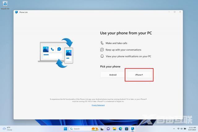 Win11端 Phone Link 应用现支持iPhone，用户可在PC端收发短信