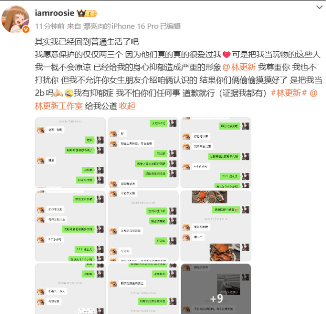 司晓迪指控林更新情感欺骗 工作室辟谣并依法追责