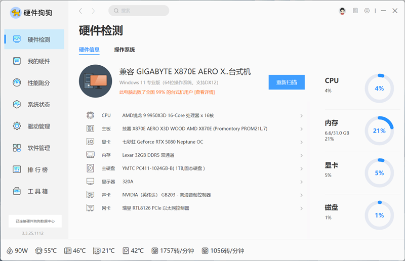 实木元素亮眼！技嘉X870E AERO X3D WOOD主板评测：顶级性能搭配全新设计 DIY审美新高度