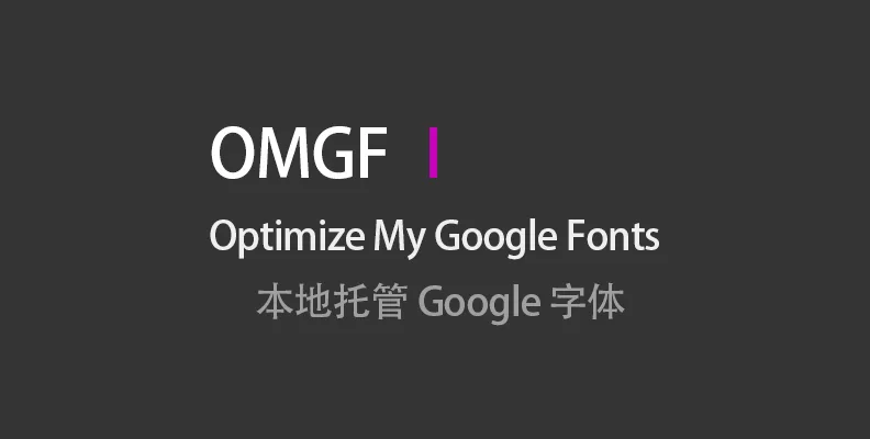 OMGF Pro v4.1.6 汉化版    本地托管 Google 字体插件