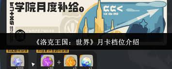 洛克王国世界月卡如何选择