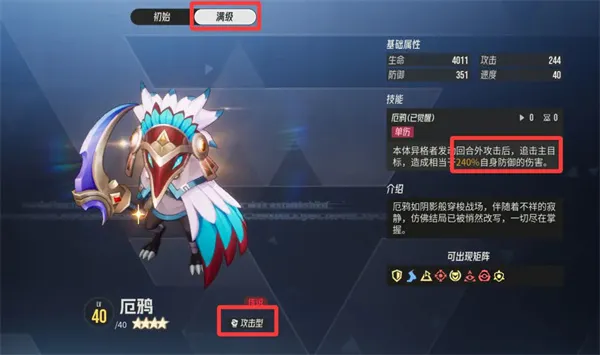 《伊瑟》厄鸦属性介绍