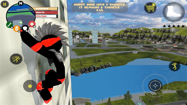 火柴人绳索英雄美国队长版