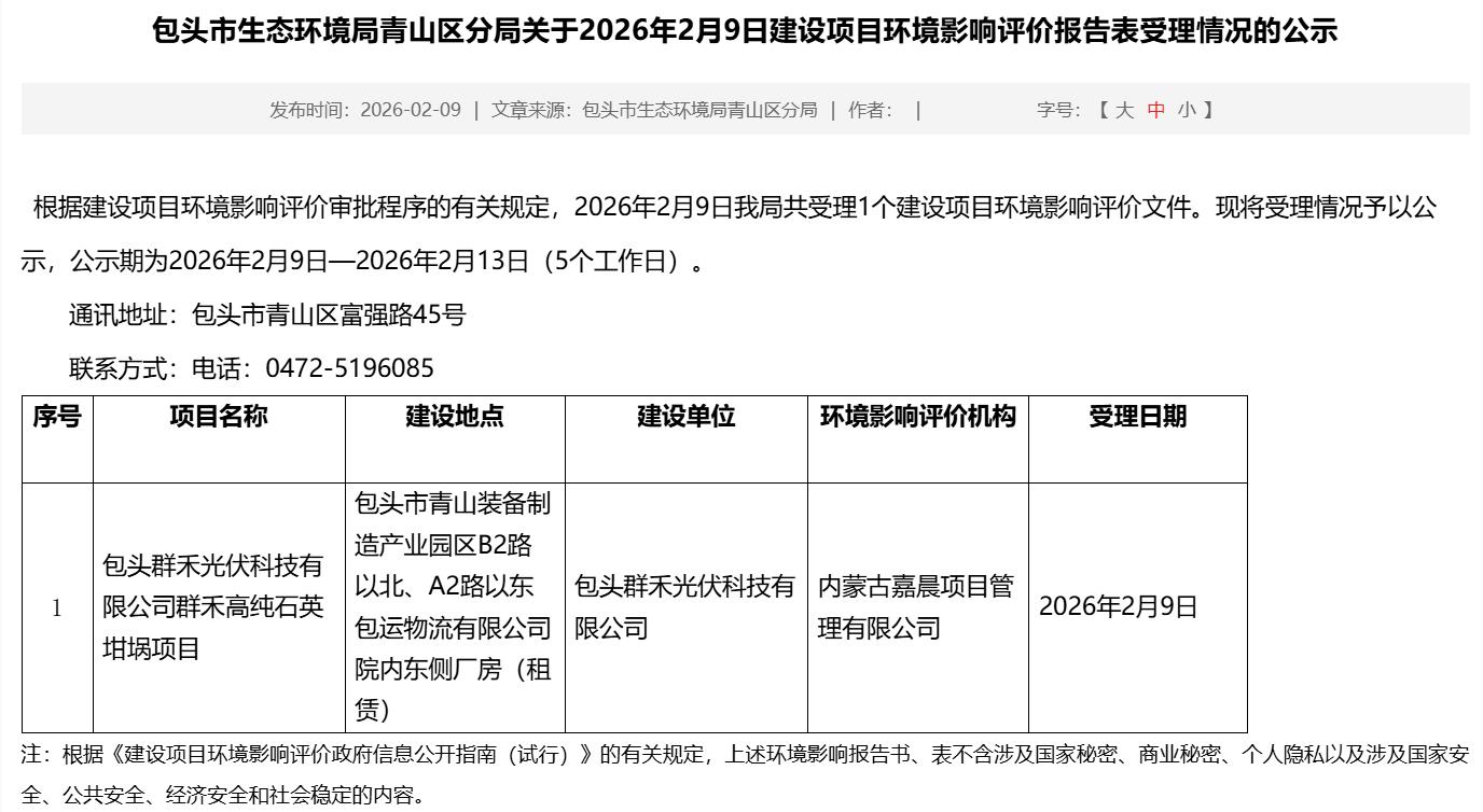 40000只/年高纯石英坩埚项目落地内蒙古包头市