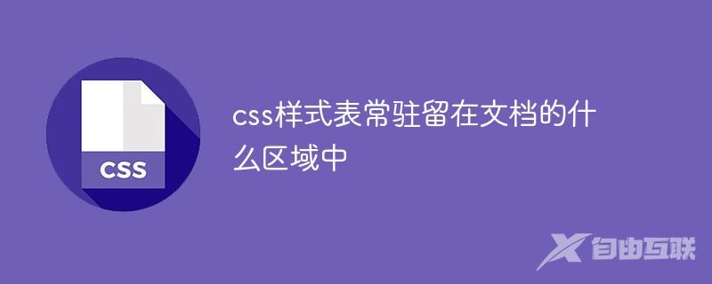 css样式表常驻留在文档的什么区域中