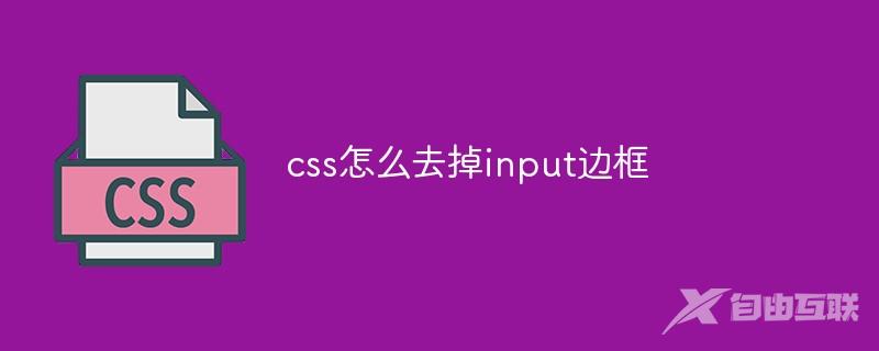 css怎么去掉input边框