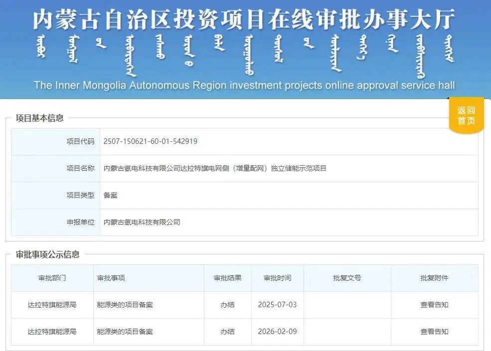 减投4千万！内蒙古氢储能示范项目规模调整
