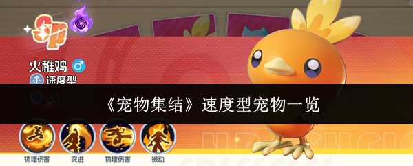 《宠物集结》速度型宠物一览