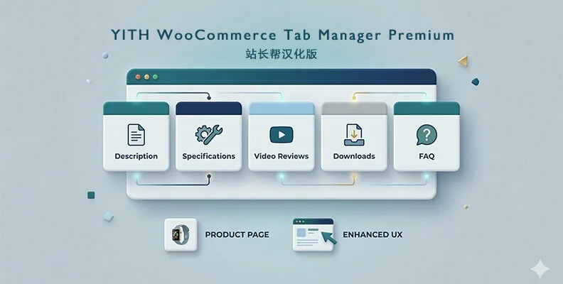 YITH WooCommerce Tab Manager Premium v2.14.0 汉化版    定制选项卡