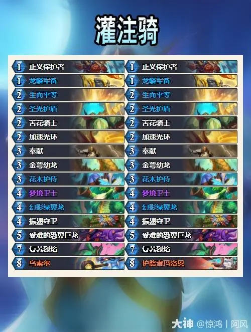 炉石传说大地的裂变灌注骑卡组推荐
