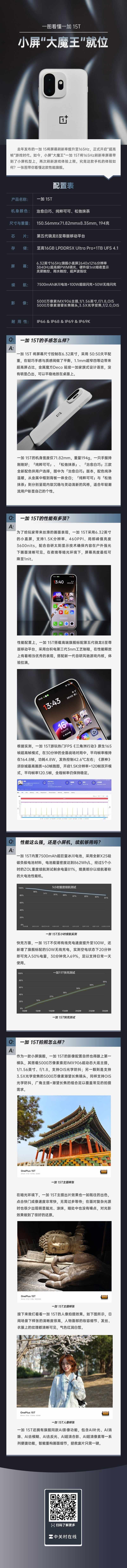一图看懂一加 15T 小屏“大魔王”就位