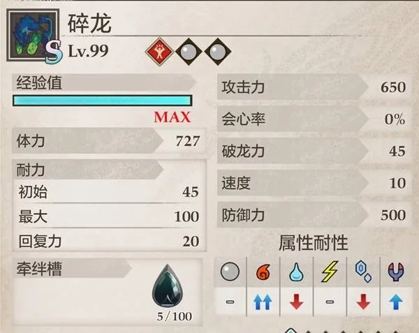 《怪物猎人物语3》碎龙培养攻略-碎龙属性搭配详解