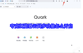 夸克浏览器如何设置云同步