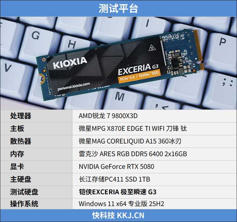 用PCIe 4.0的价格就能买到PCIe 5.0 SSD！铠侠EXCERIA G3 SSD评测：性能优秀温控一流 PCIe 5.0 SSD普及有望