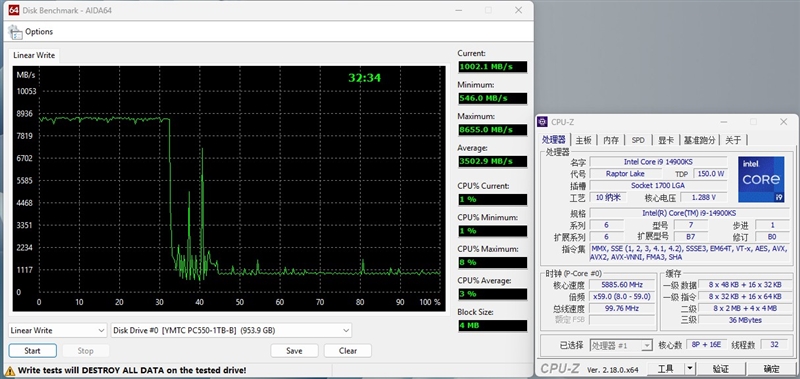 还有比它更强的OEM固态吗!长江存储PC550 1TB评测:不用散热片也能满速的PCIe 5.0 SSD